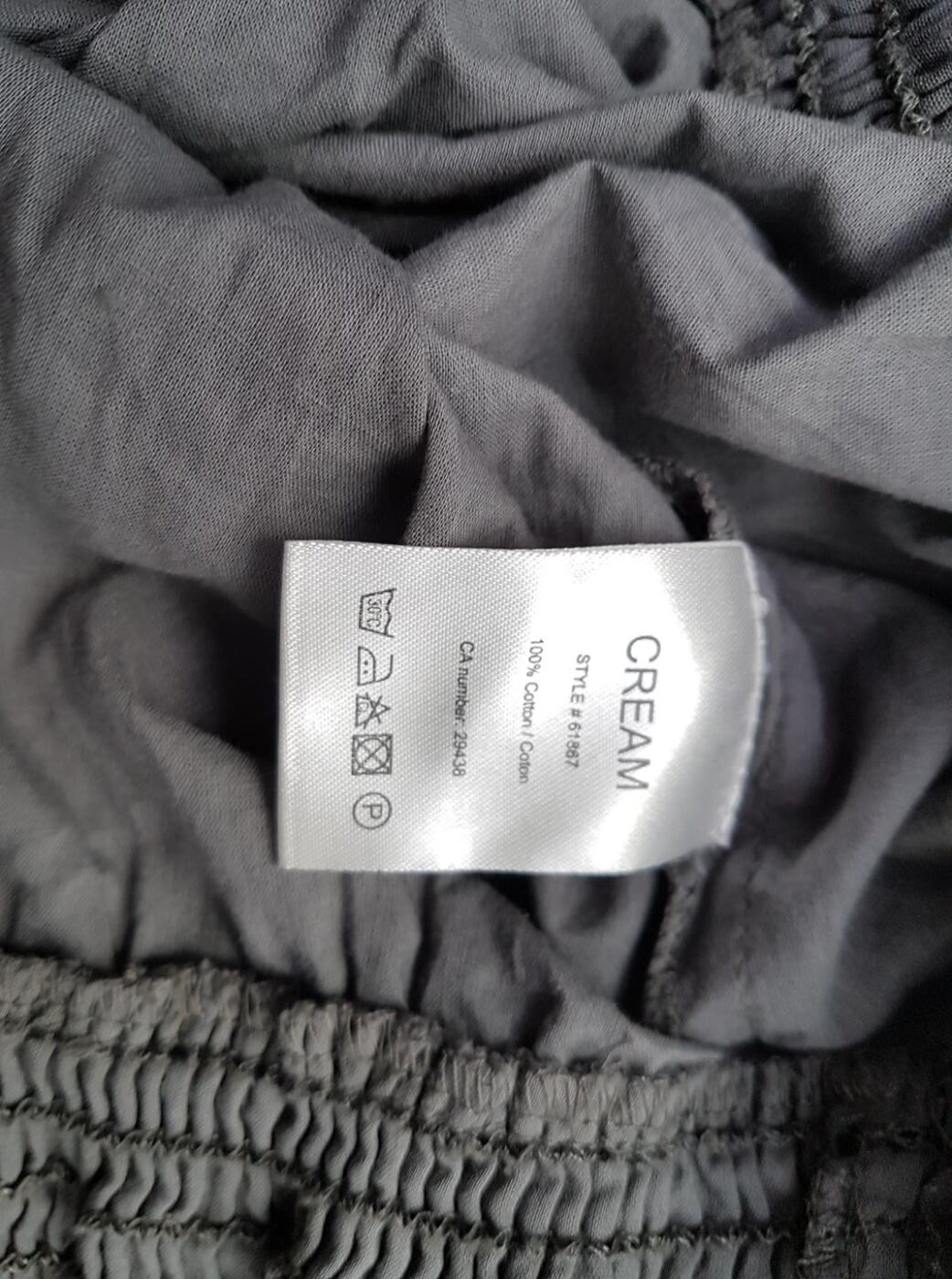 Cream Rozmiar 40 Kolor Szary Kołnierz Bluzka Długi rękaw Materiał Bawełna 100%