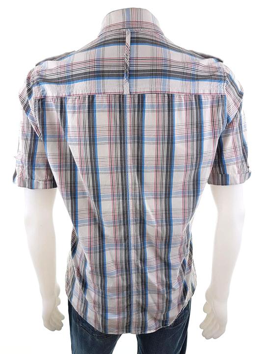 20181205_125856.jpg Pepe jeans Rozmiar M Kolor Niebieski Kołnierz Męska Koszula Casual Krótki rękaw Materiał Bawełna 100%