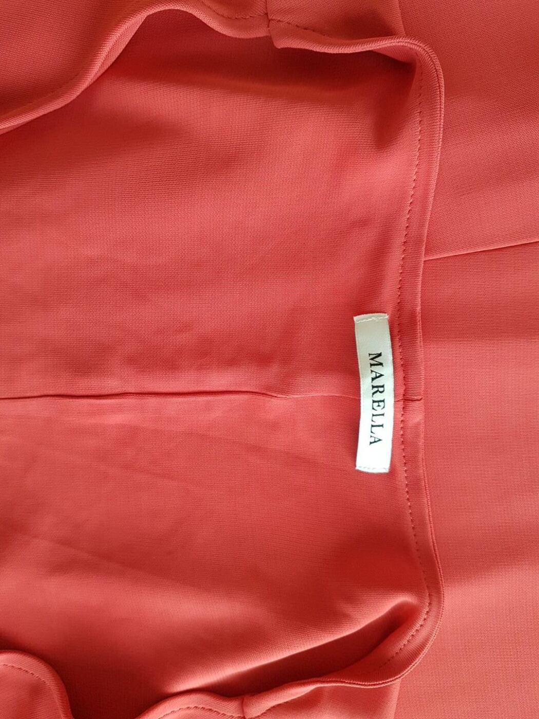 Marella Rozmiar XL Kolor Pomarańczowy Kwadratowy dekolt Sukienka A-Line Bezrękawnik Midi Materiał Wiskoza 100% Marella Rozmiar XL Kolor Pomarańczowy Kwadratowy dekolt Sukienka A-Line Bezrękawnik Midi Materiał Wiskoza 100%