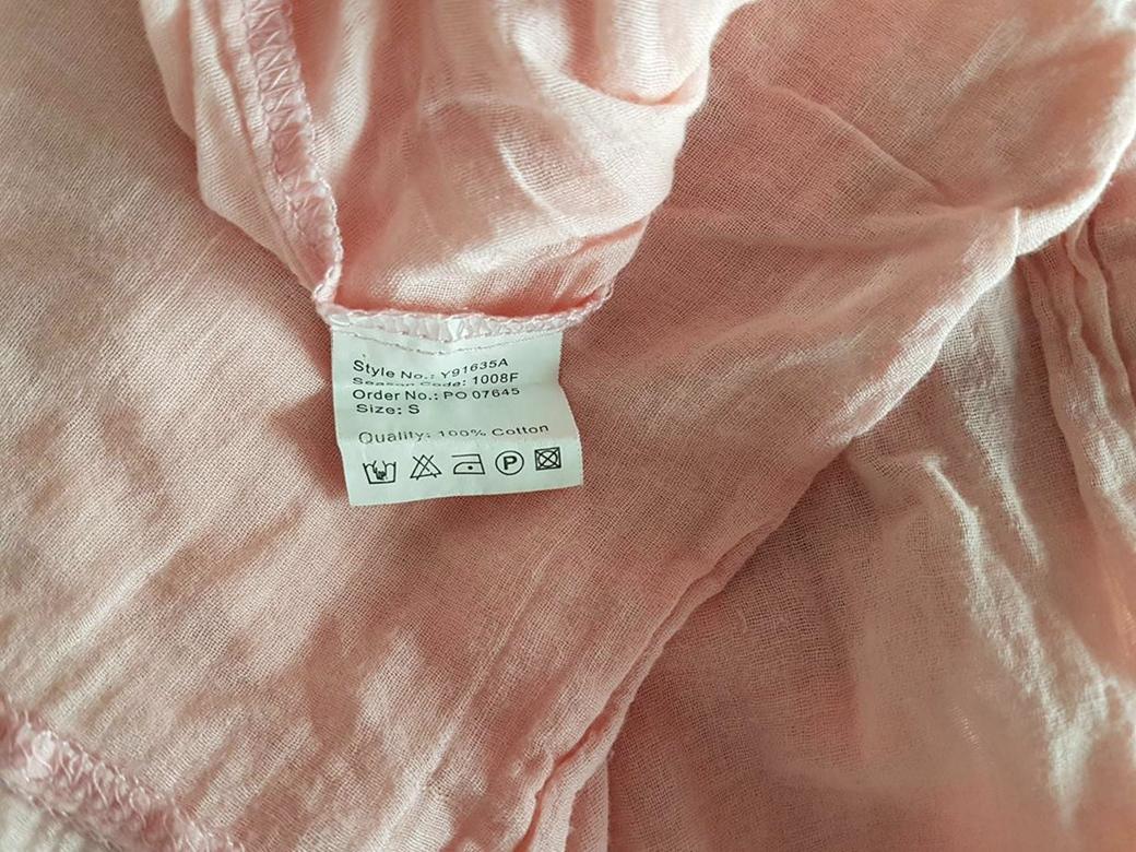 Zay Rozmiar S Kolor Różowy Okrągły dekolt Tunika Bluzka Rękaw 3/4 Materiał Bawełna 100% Zay Rozmiar S Kolor Różowy Okrągły dekolt Tunika Bluzka Rękaw 3/4 Materiał Bawełna 100%