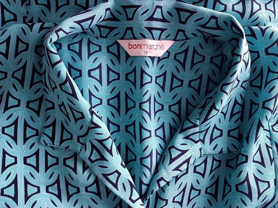 BONMARCHE Rozmiar 18 Kolor Niebieski Kołnierz Sukienka Koszulowa Krótki rękaw Długa BONMARCHE Rozmiar 18 Kolor Niebieski Kołnierz Sukienka Koszulowa Krótki rękaw Długa