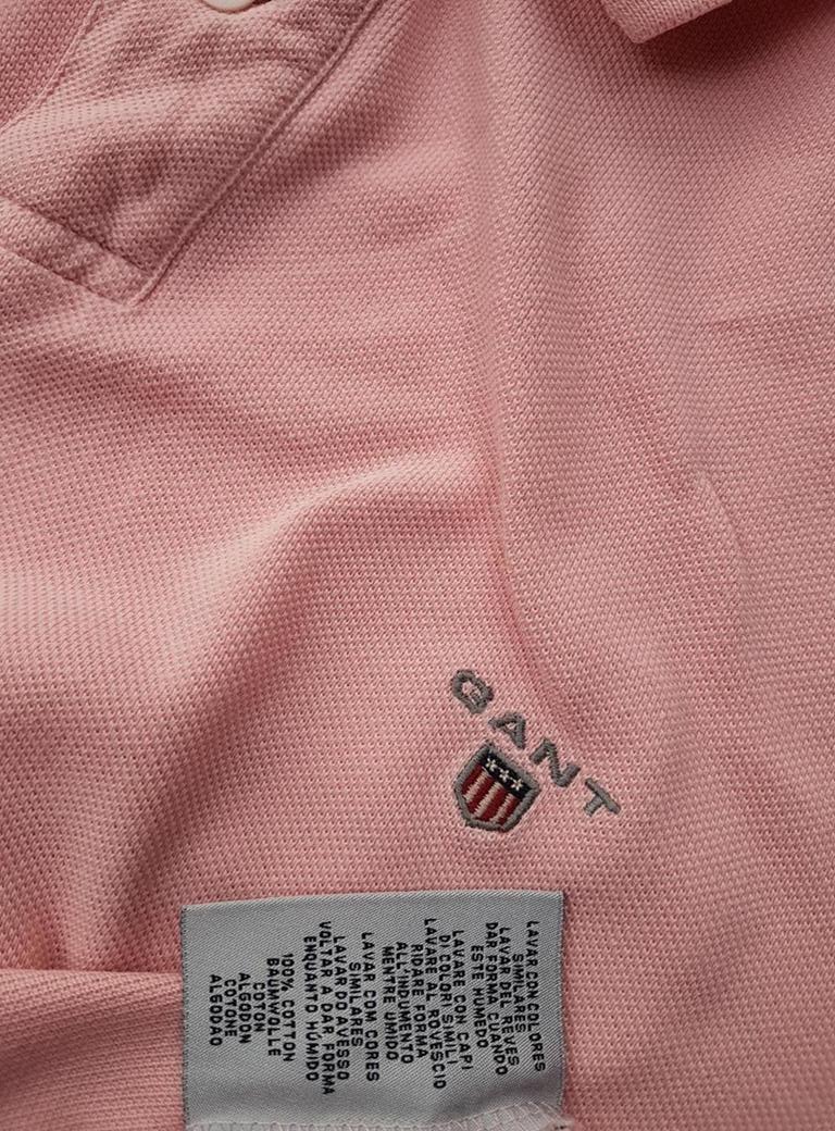 20181207_141627.jpg Gant Rozmiar XL Kolor Różowy Kołnierz Męska Koszula Polo Krótki rękaw Materiał Bawełna 100%