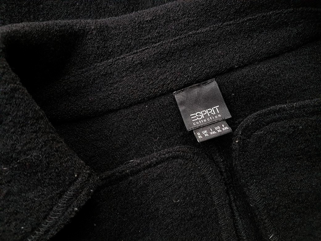 20181207_155215.jpg Esprit Rozmiar XL Kolor Czarny Kołnierz Żakiet z zapięciem Długi rękaw Materiał Wełna 100%