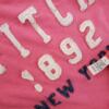 ABERCROMBIE & FITCH Rozmiar L Kolor Różowy Okrągły dekolt T-Shirt Krótki rękaw Materiał Bawełna 100%