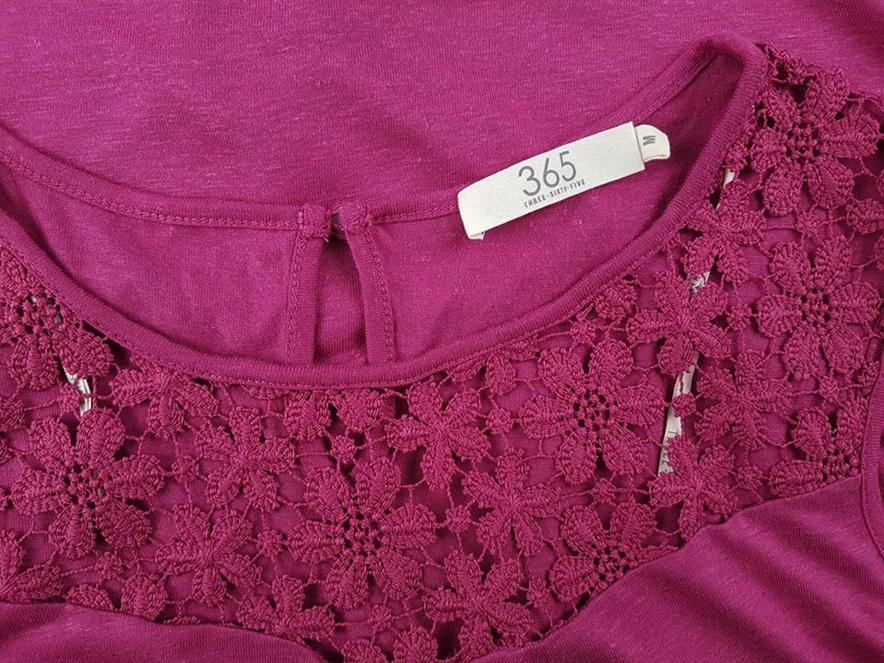 365 Rozmiar M Kolor Fuksja Okrągły dekolt Bluzka Bezrękawnik Materiał Wiskoza