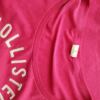 Hollister Rozmiar S Kolor Różowy W łódkę T-Shirt Krótki rękaw Materiał Bawełna