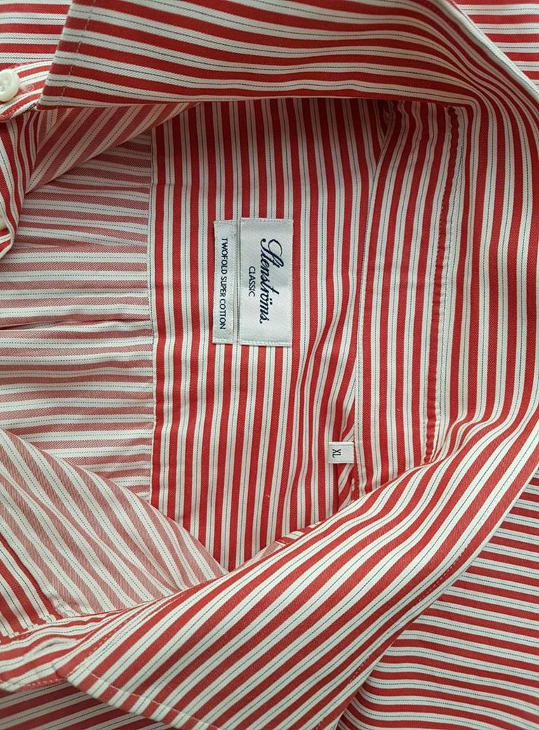 20190109_102725.jpg STENSTRÖMS Rozmiar XL Kolor Czerwony Kołnierz Męska Koszula Casual Krótki rękaw Materiał Bawełna 100%