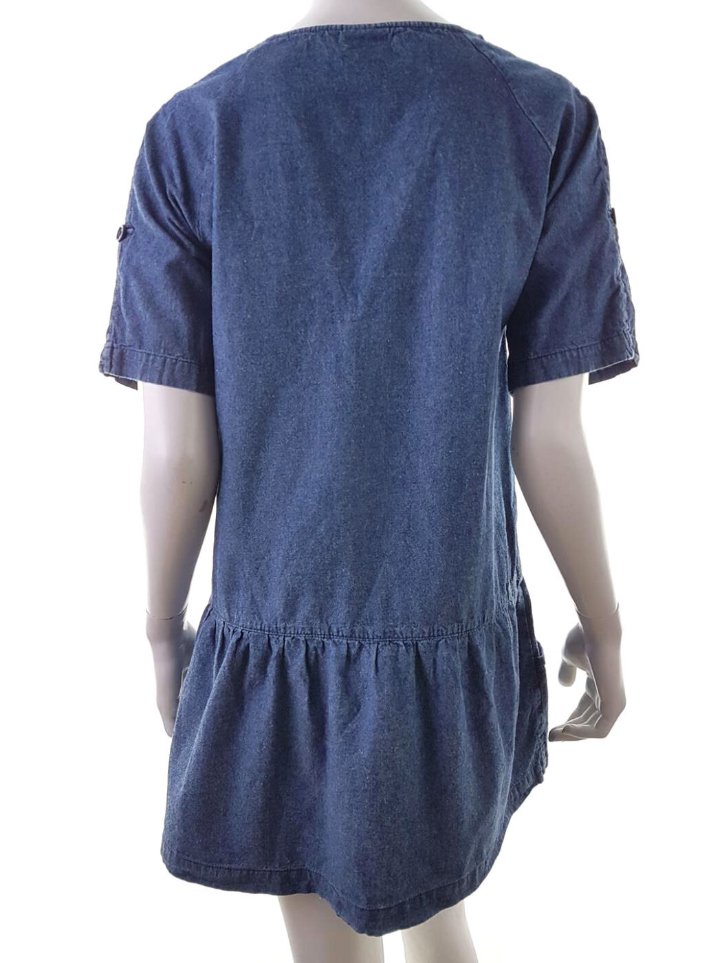 Marc lauge Rozmiar S Kolor Niebieski Split Crew Neck Sukienka Mini Krótki rękaw Krótka Materiał Bawełna 100% Marc lauge Rozmiar S Kolor Niebieski Split Crew Neck Sukienka Mini Krótki rękaw Krótka Materiał Bawełna 100%