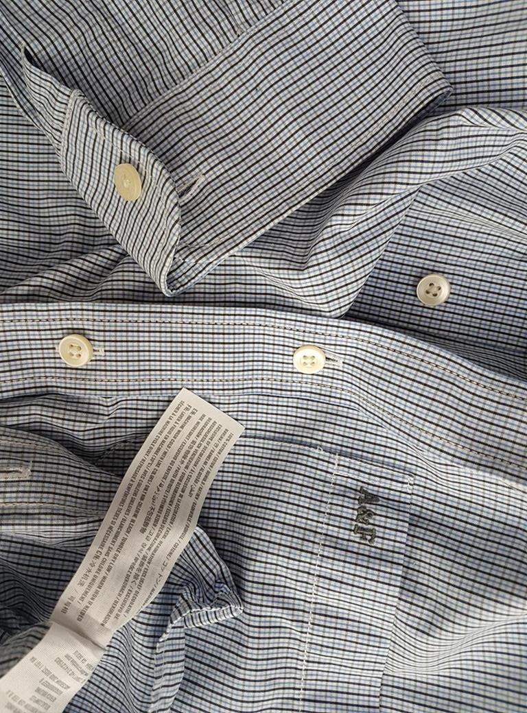 20190109_141646.jpg ABERCROMBIE & FITCH Rozmiar M Kolor Niebieski Kołnierz Męska Koszula Casual Długi rękaw Materiał Bawełna 100%