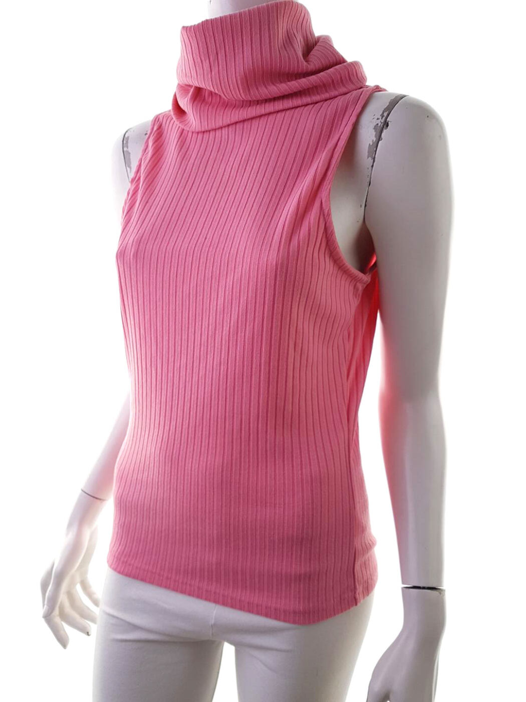 River island Rozmiar 14 (42) Kolor Różowy Pasy Golf Bluzka Bezrękawnik