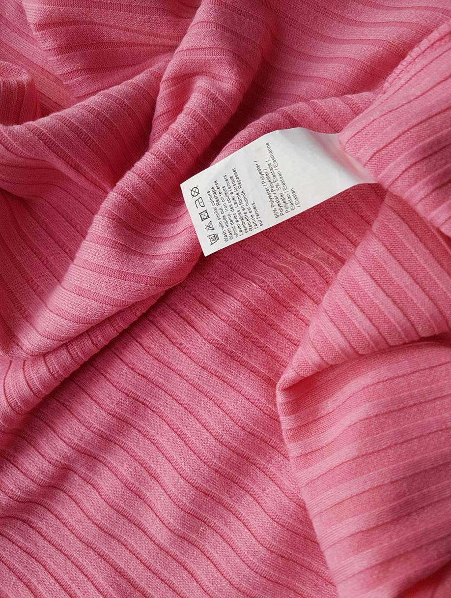River island Rozmiar 14 (42) Kolor Różowy Pasy Golf Bluzka Bezrękawnik