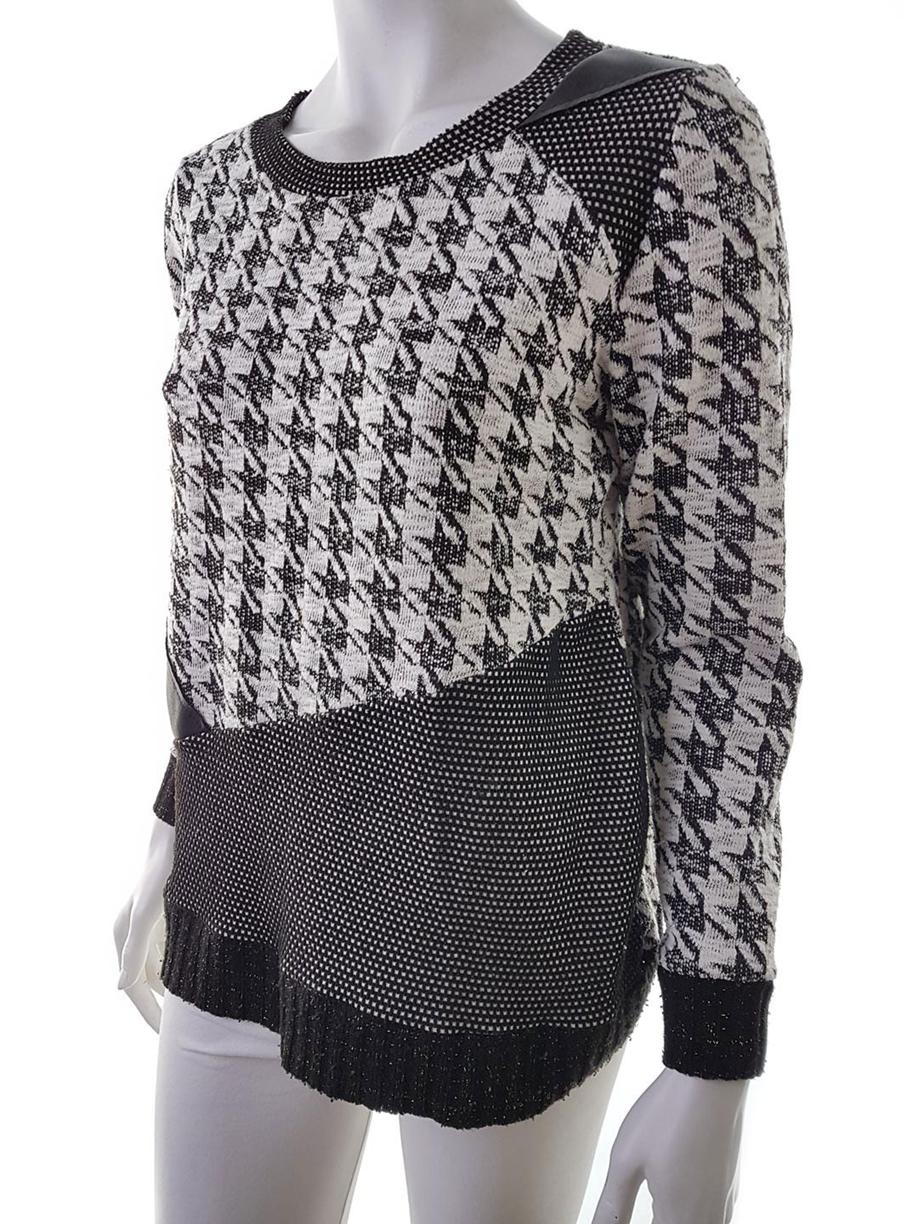 20190110_160122.jpg Paz Torras Rozmiar 42 Kolor Czarny Crew Neck Sweter Długi rękaw Cienka dzianina