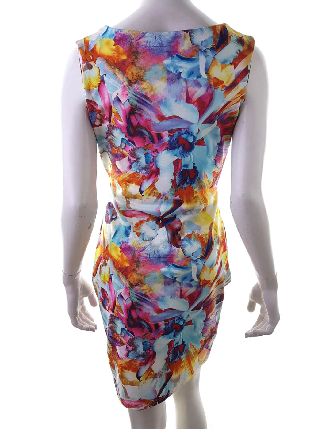 Jessica Rozmiar 14 (42) Kolor Niebieski W serek Sukienka Bodycon Bezrękawnik Do Kolan Jessica Rozmiar 14 (42) Kolor Niebieski W serek Sukienka Bodycon Bezrękawnik Do Kolan