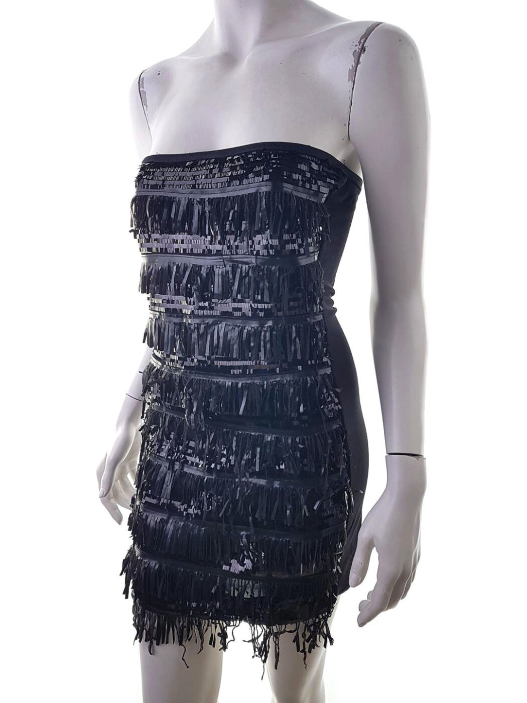 Azaka Paris Rozmiar XS Kolor Czarny Odkryte Ramiona Sukienka Bodycon Bezrękawnik Krótka Azaka Paris Rozmiar XS Kolor Czarny Odkryte Ramiona Sukienka Bodycon Bezrękawnik Krótka