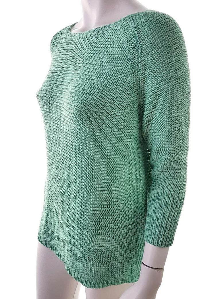 20190116_152228.jpg Vero moda Rozmiar M Kolor Turkusowy W łódkę Długi Sweter Tunika Rękaw 3/4 Materiał Akryl 100% Gruba dzianina