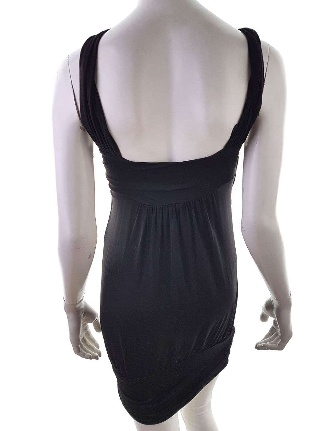 River island Rozmiar 36 Kolor Czarny Halter Sukienka Bodycon Bezrękawnik Krótka Materiał Wiskoza