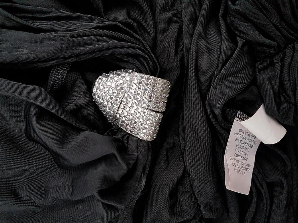 River island Rozmiar 36 Kolor Czarny Halter Sukienka Bodycon Bezrękawnik Krótka Materiał Wiskoza