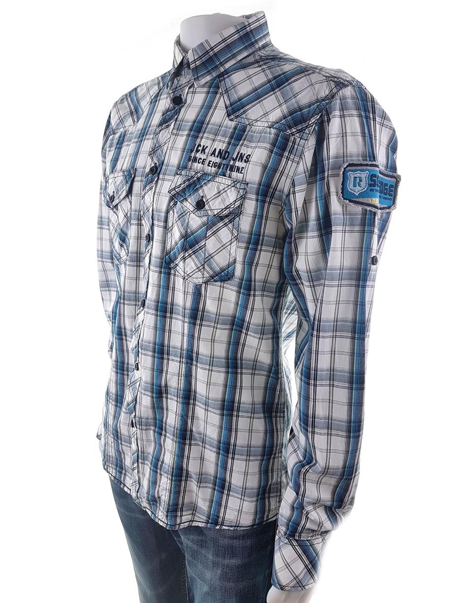 20190117_120031.jpg Jack & jones Rozmiar L Kolor Biały Kołnierz Męska Koszula Casual Długi rękaw Materiał Bawełna 100%