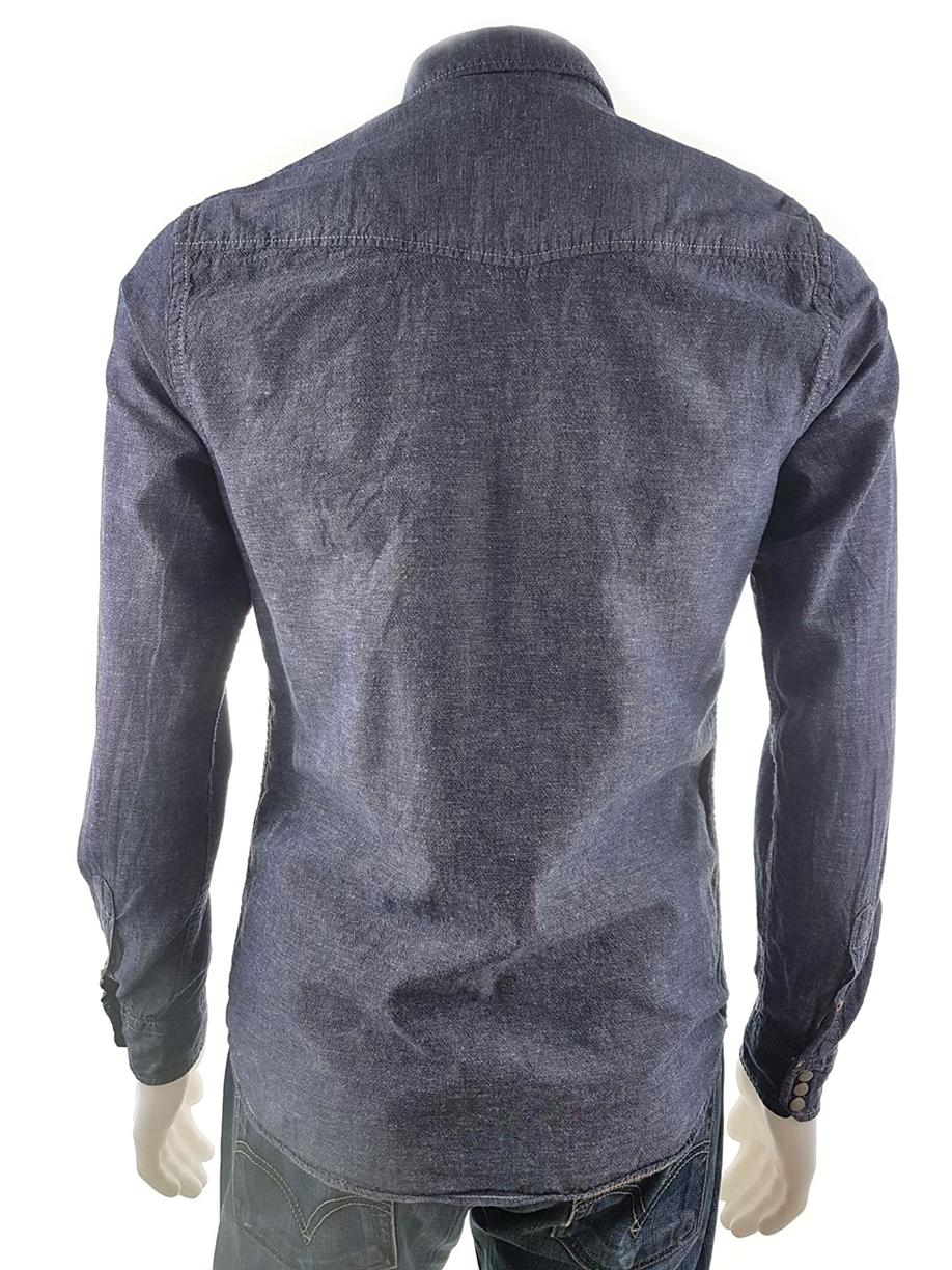20190117_120901.jpg Jack & jones Rozmiar S Kolor Niebieski Kołnierz Męska Koszula Casual Długi rękaw Materiał Bawełna