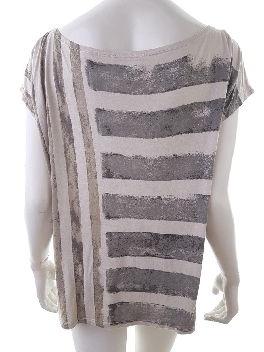 20190122_135425.jpg Rozmiar S Kolor Beżowy W łódkę T-Shirt Krótki rękaw Materiał Modal 100%