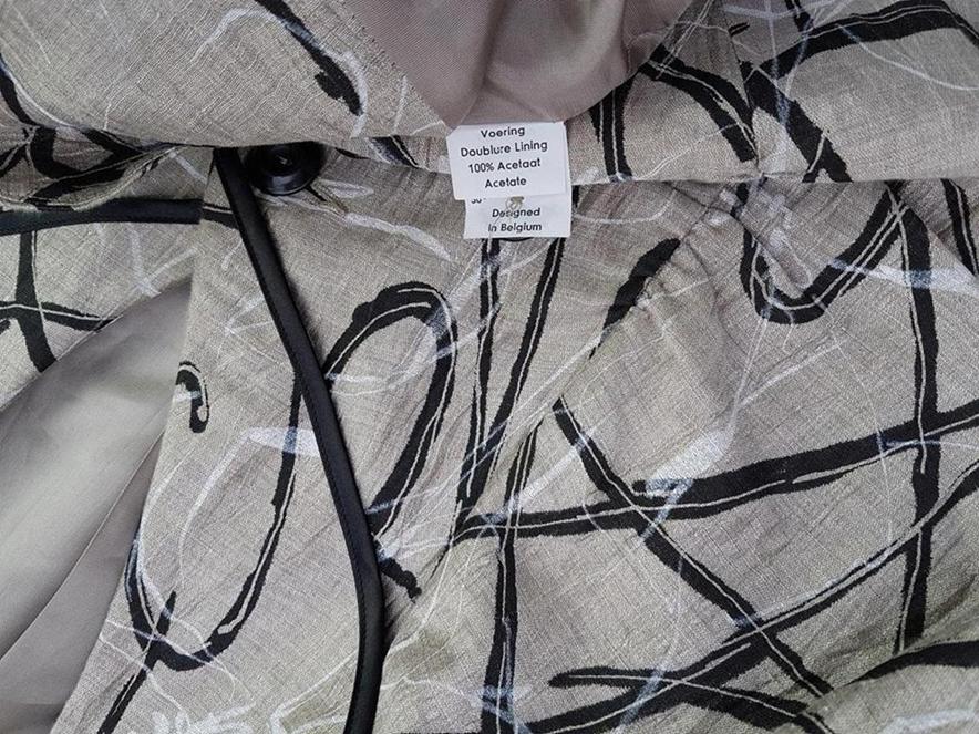 20190123_134457.jpg Marie Mero Rozmiar 40 Kolor Beżowy Kołnierz Żakiet z zapięciem Długi rękaw Materiał Len