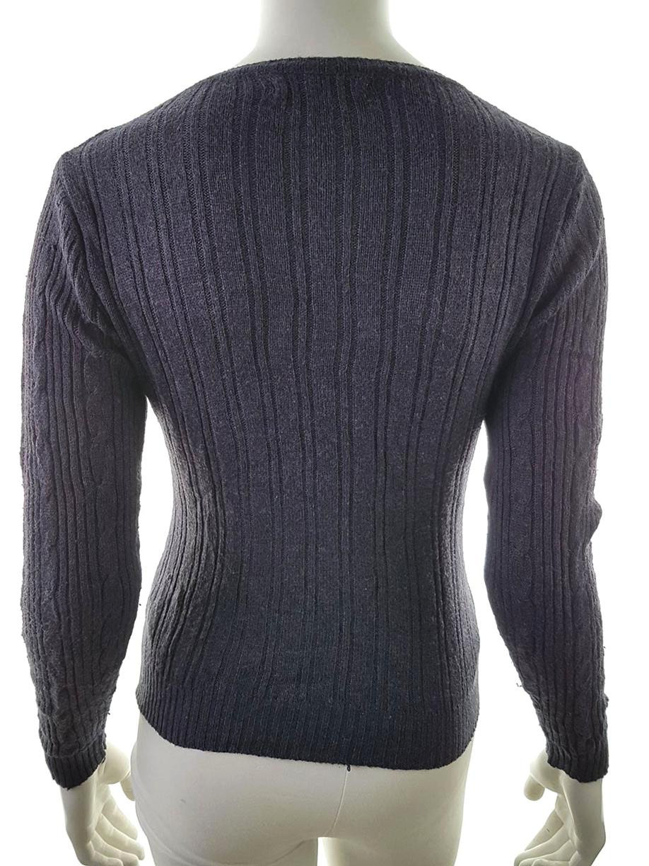20190123_153956.jpg Blonde + Blonde Rozmiar 10 (38) Kolor Fioletowy Crew Neck Sweter Długi rękaw Materiał Wiskoza Otwarta dzianina