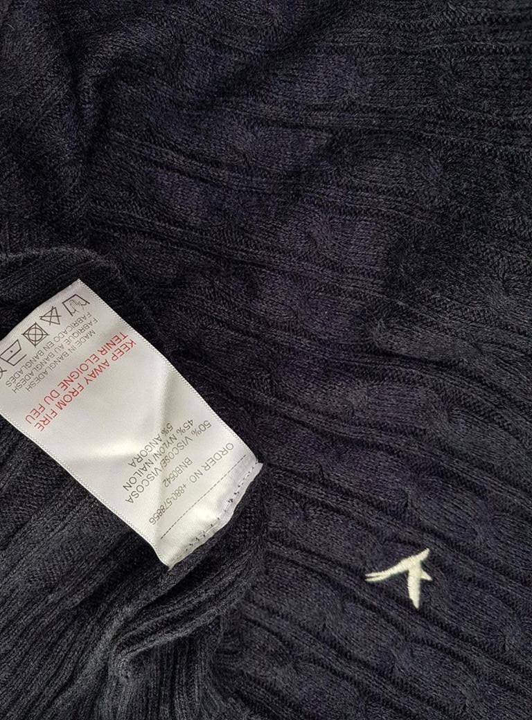 20190123_154035.jpg Blonde + Blonde Rozmiar 10 (38) Kolor Fioletowy Crew Neck Sweter Długi rękaw Materiał Wiskoza Otwarta dzianina