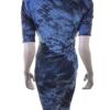 Rozmiar 8 (36) Kolor Niebieski W serek Sukienka Bodycon Krótki rękaw Midi Materiał Modal