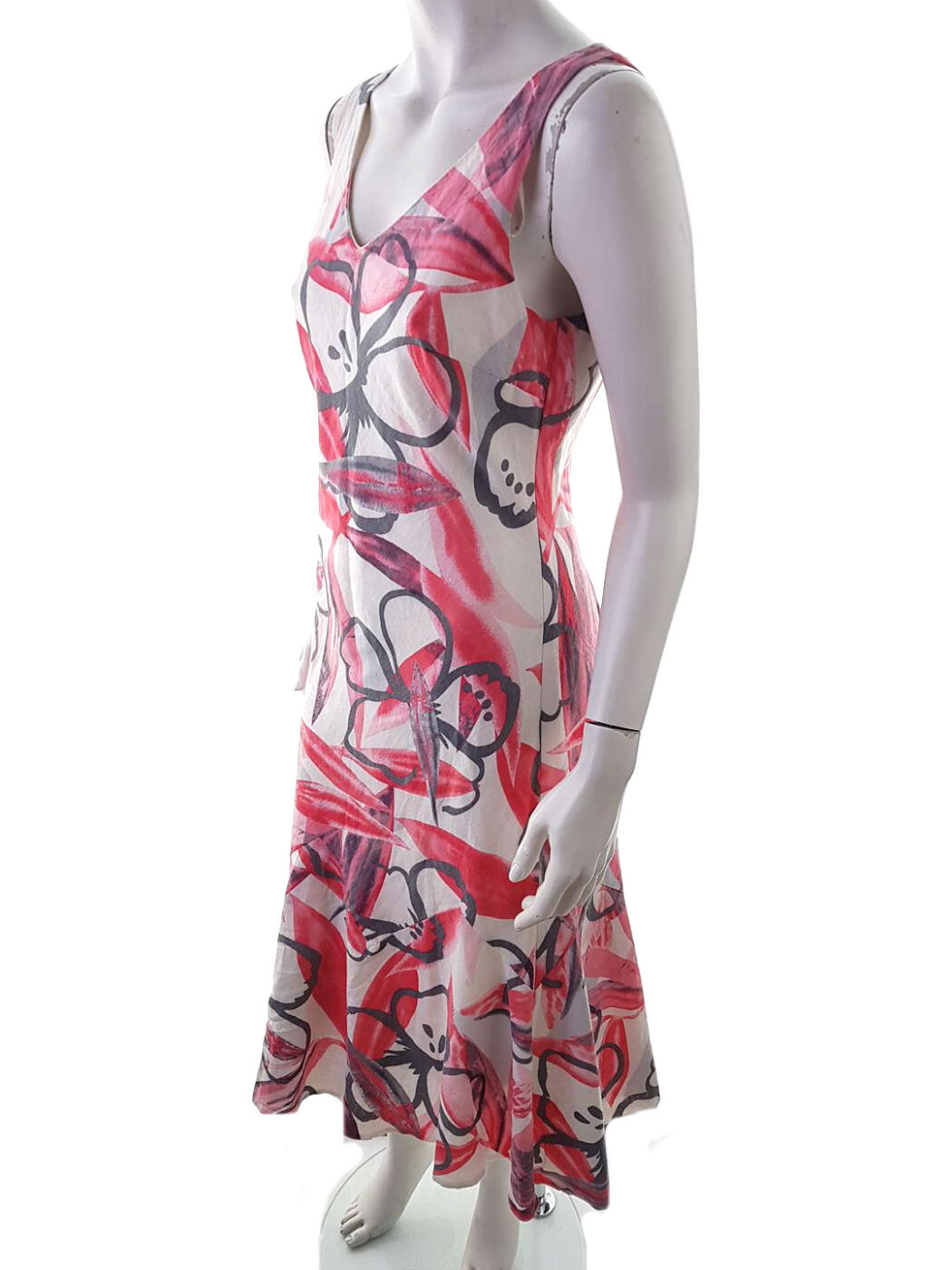 Gerard Rozmiar 10 (38) Kolor Różowy W serek Sukienka Bodycon Bezrękawnik Midi Gerard Rozmiar 10 (38) Kolor Różowy W serek Sukienka Bodycon Bezrękawnik Midi