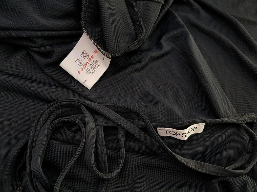 Topshop Rozmiar 36 Kolor Czarny Halter Sukienka Bodycon Bezrękawnik Długa Topshop Rozmiar 36 Kolor Czarny Halter Sukienka Bodycon Bezrękawnik Długa