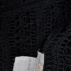 Laila Fashion Rozmiar S Kolor Czarny W serek Długi Zapinany Kardigan Krótki rękaw Materiał Wiskoza 100% Otwarta dzianina