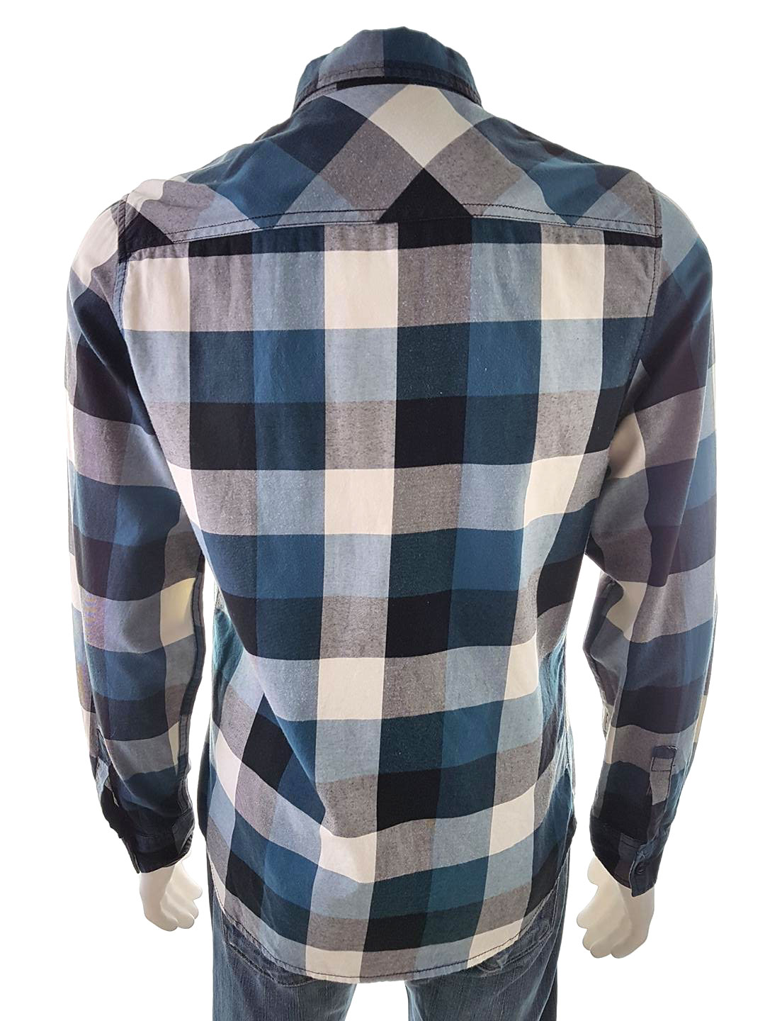 20190131_110729.jpg Topman Rozmiar M Kolor Niebieski Kołnierz Męska Koszula Casual Długi rękaw Materiał Bawełna 100%