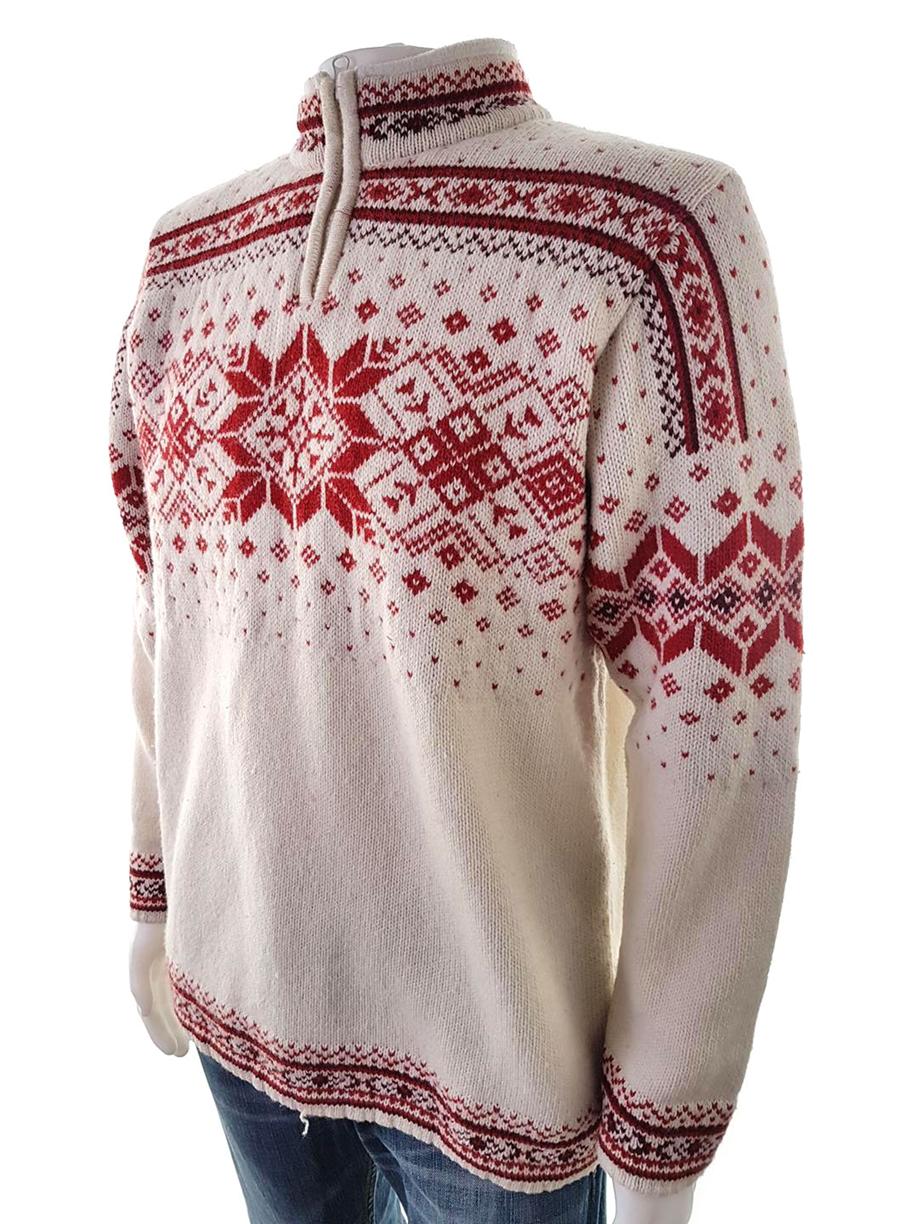 20190131_112041.jpg Rozmiar XL Kolor Beżowy Męski Sweter Długi rękaw Materiał Wełna