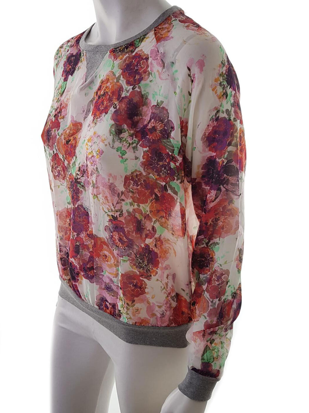 Only Rozmiar 34 Kolor Czerwony Crew Neck Bluzka Długi rękaw