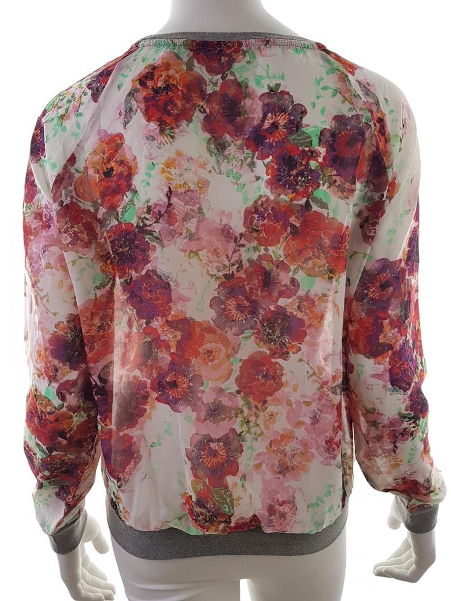 Only Rozmiar 34 Kolor Czerwony Crew Neck Bluzka Długi rękaw