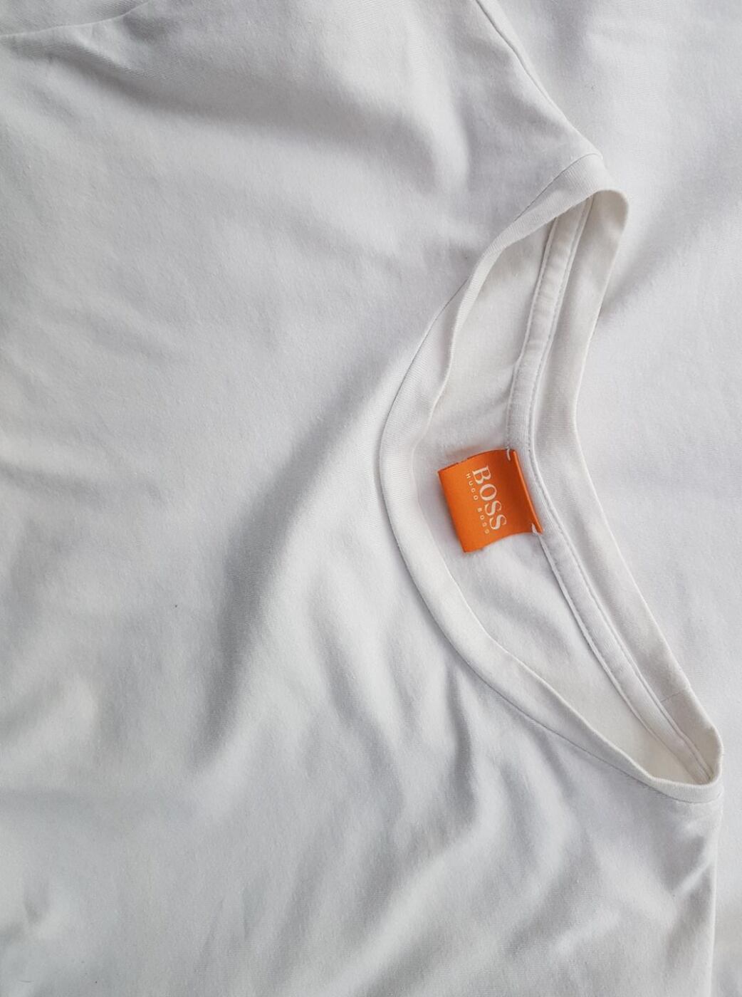 20190204_130347.jpg Hugo Boss Orange Rozmiar M Kolor Kremowy Męski T-Shirt Krótki rękaw Materiał Bawełna