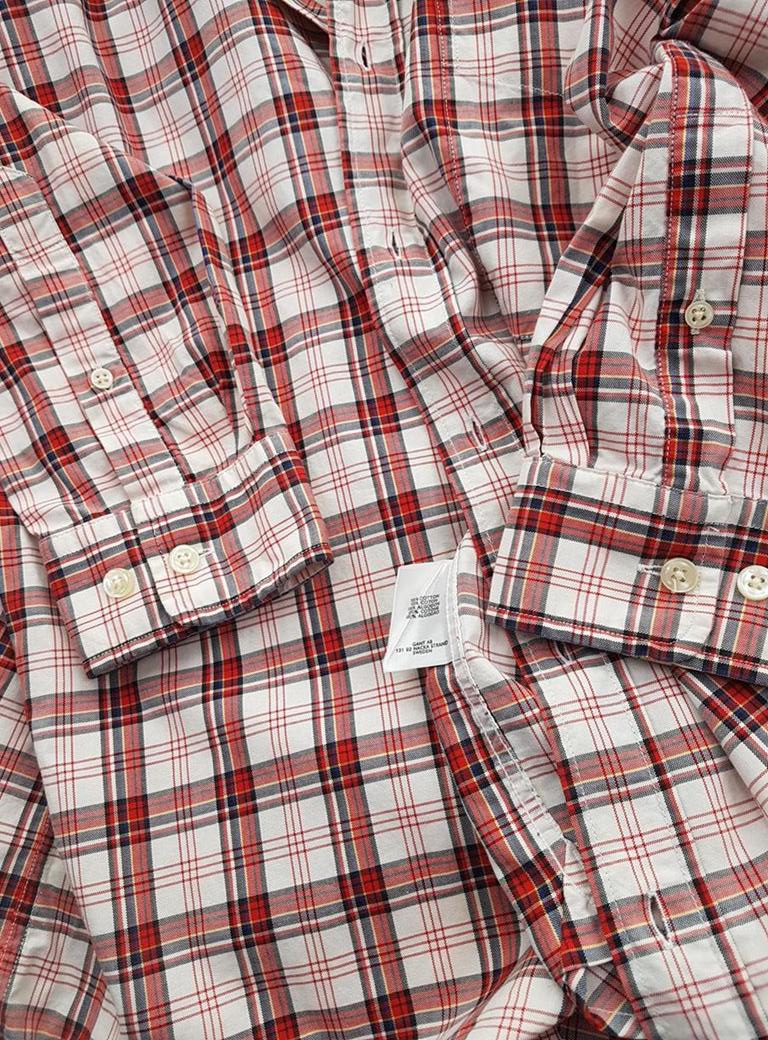 Gant Rozmiar M Kolor Czerwony Kołnierz Męska Koszula Casual Długi rękaw Materiał Bawełna 100%
