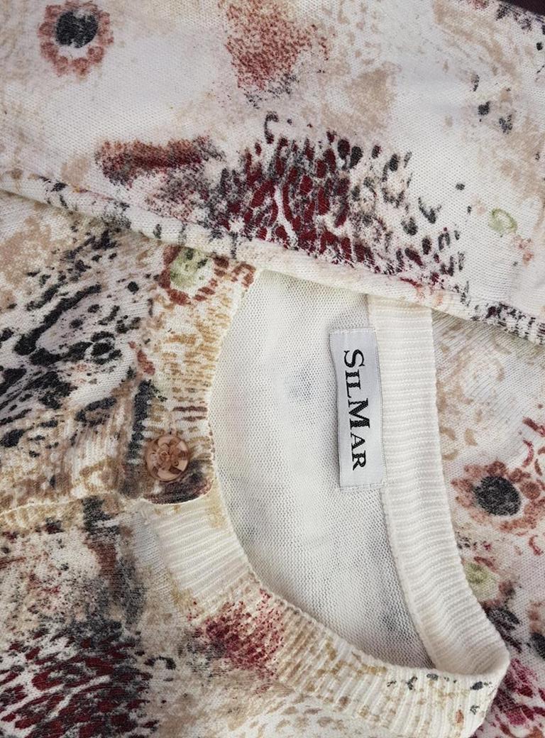 Sil Mar Rozmiar XXL Kolor Beżowy Crew Neck Długi Zapinany Kardigan Długi rękaw Cienka dzianina
