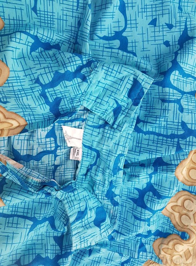 20190205_130803.jpg T.M.J. Rozmiar XXL Kolor Niebieski Kołnierz Męska Koszula Casual Krótki rękaw Materiał Bawełna 100%