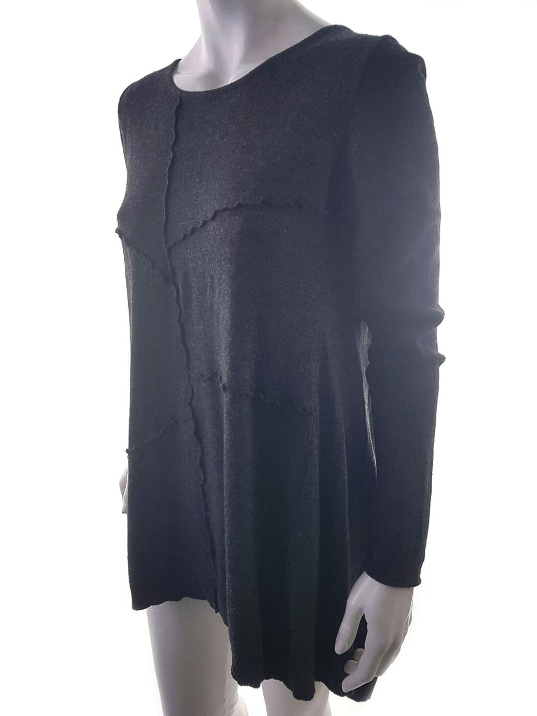 BOHEME Rozmiar 1 Kolor Szary W łódkę Tunika Bluzka Dzianina Długi rękaw Materiał Rayon BOHEME Rozmiar 1 Kolor Szary W łódkę Tunika Bluzka Dzianina Długi rękaw Materiał Rayon
