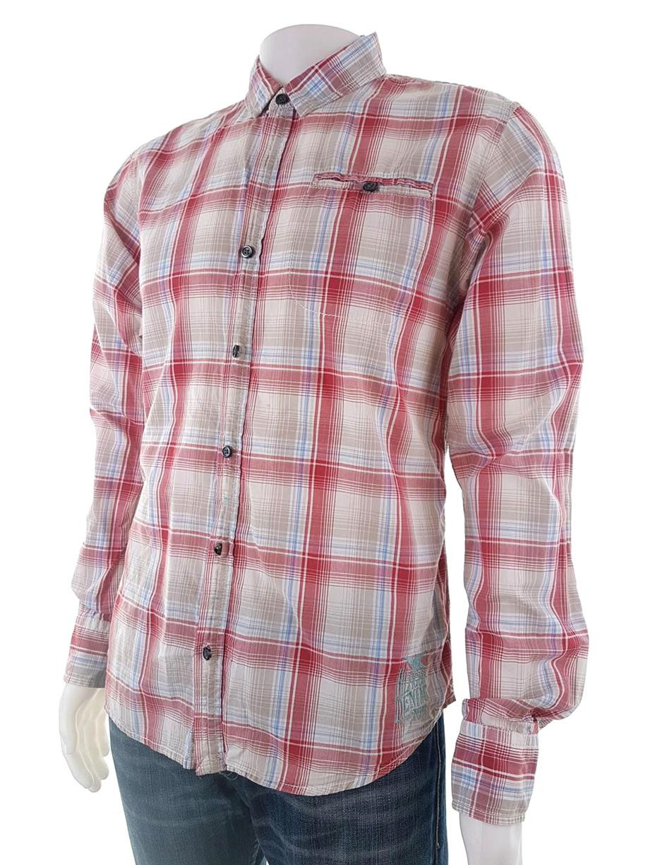 20190205_135116.jpg TOMMY HILFIGER DENIM Rozmiar M Kolor Beżowy Kołnierz Męska Koszula Casual Długi rękaw Materiał Bawełna 100%