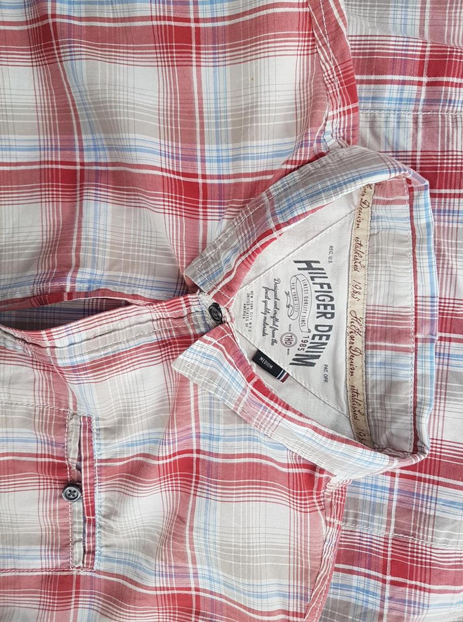 20190205_135159.jpg TOMMY HILFIGER DENIM Rozmiar M Kolor Beżowy Kołnierz Męska Koszula Casual Długi rękaw Materiał Bawełna 100%