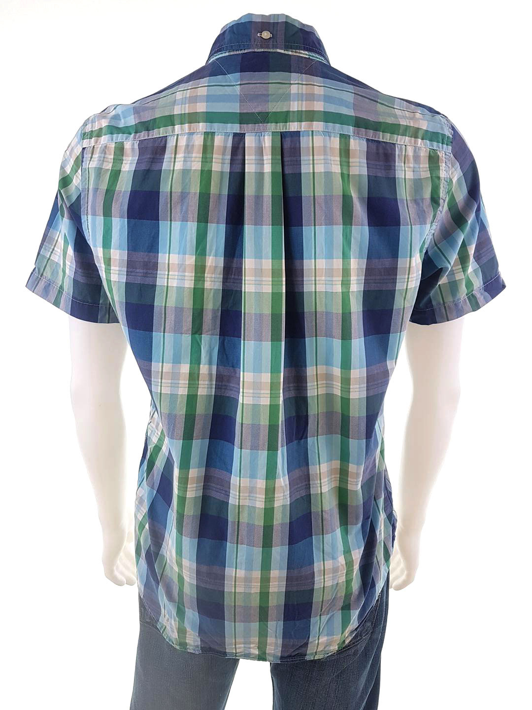 20190205_140818.jpg Tommy hilfiger Rozmiar M Kolor Granatowy Kołnierz Męska Koszula Casual Krótki rękaw Materiał Bawełna 100%