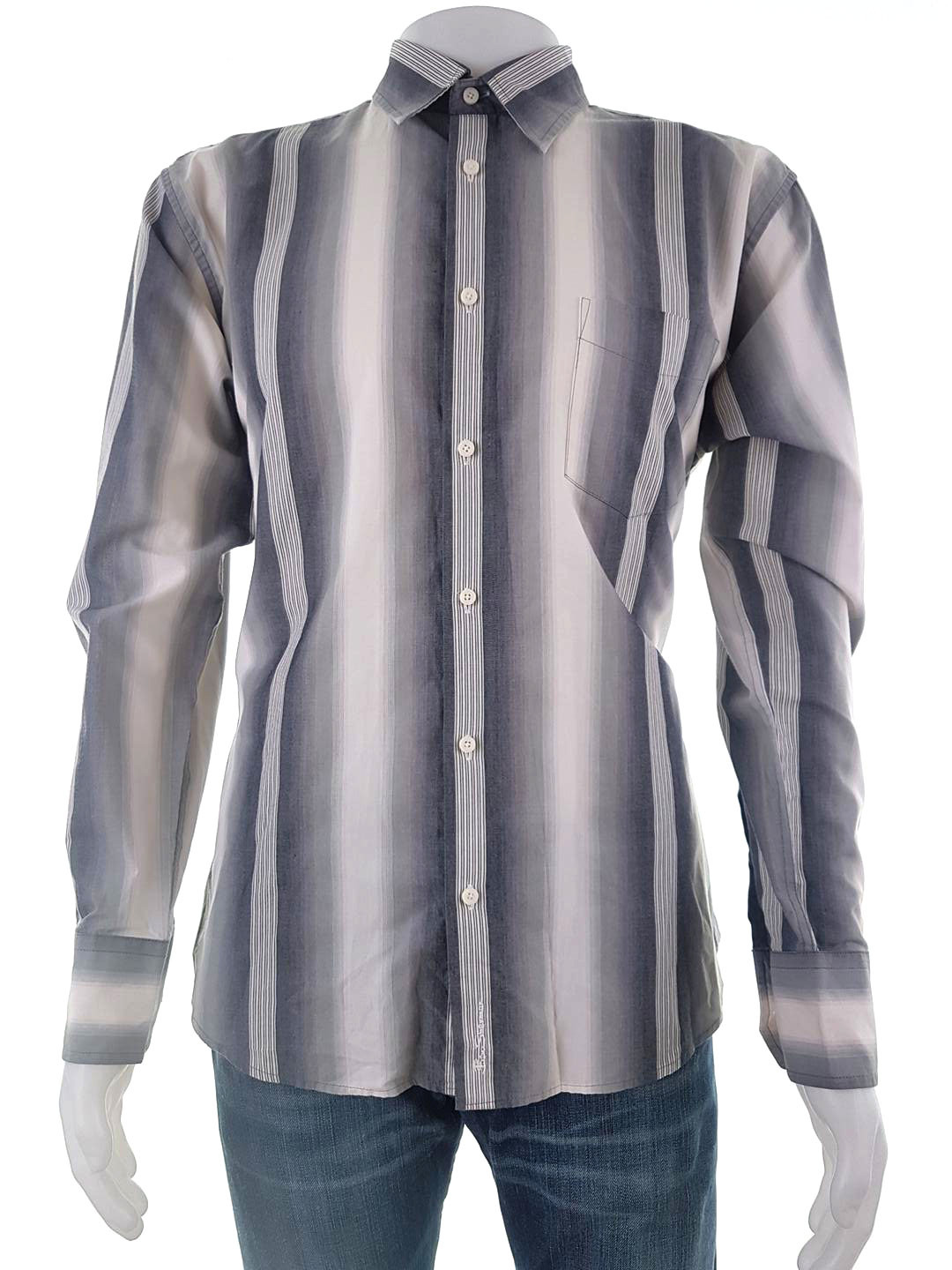 BEN SHERMAN Rozmiar L Kolor Szary Kołnierz Męska Koszula Casual Długi rękaw Materiał Bawełna
