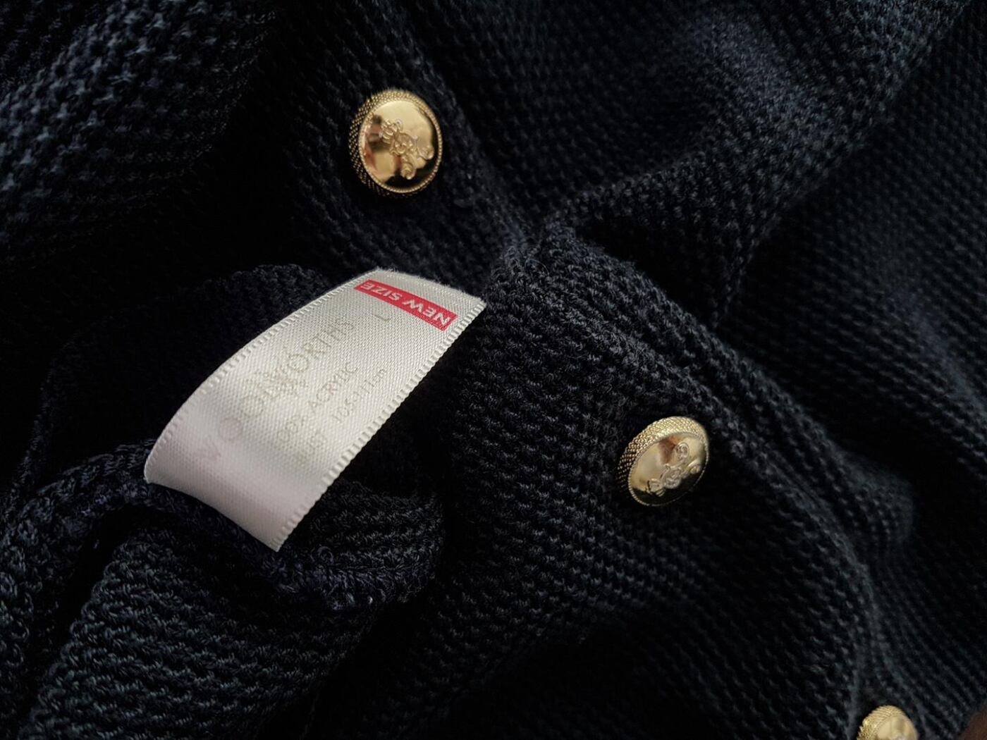 20190206_123217.jpg Woolworths Rozmiar L Kolor Granatowy Kołnierz Koszula Zapinana Bluzka Krótki rękaw Materiał Akryl 100%