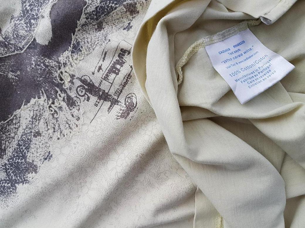 20190206_123350.jpg Ted Baker Rozmiar 3 Kolor Żółty Męski T-Shirt Krótki rękaw Materiał Bawełna 100%