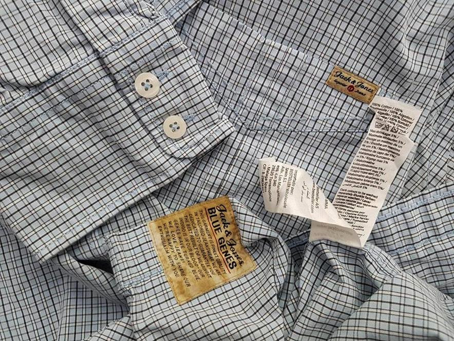 20190206_133053.jpg Jack & jones Rozmiar XL Kolor Niebieski Kołnierz Męska Koszula Casual Długi rękaw Materiał Bawełna 100%