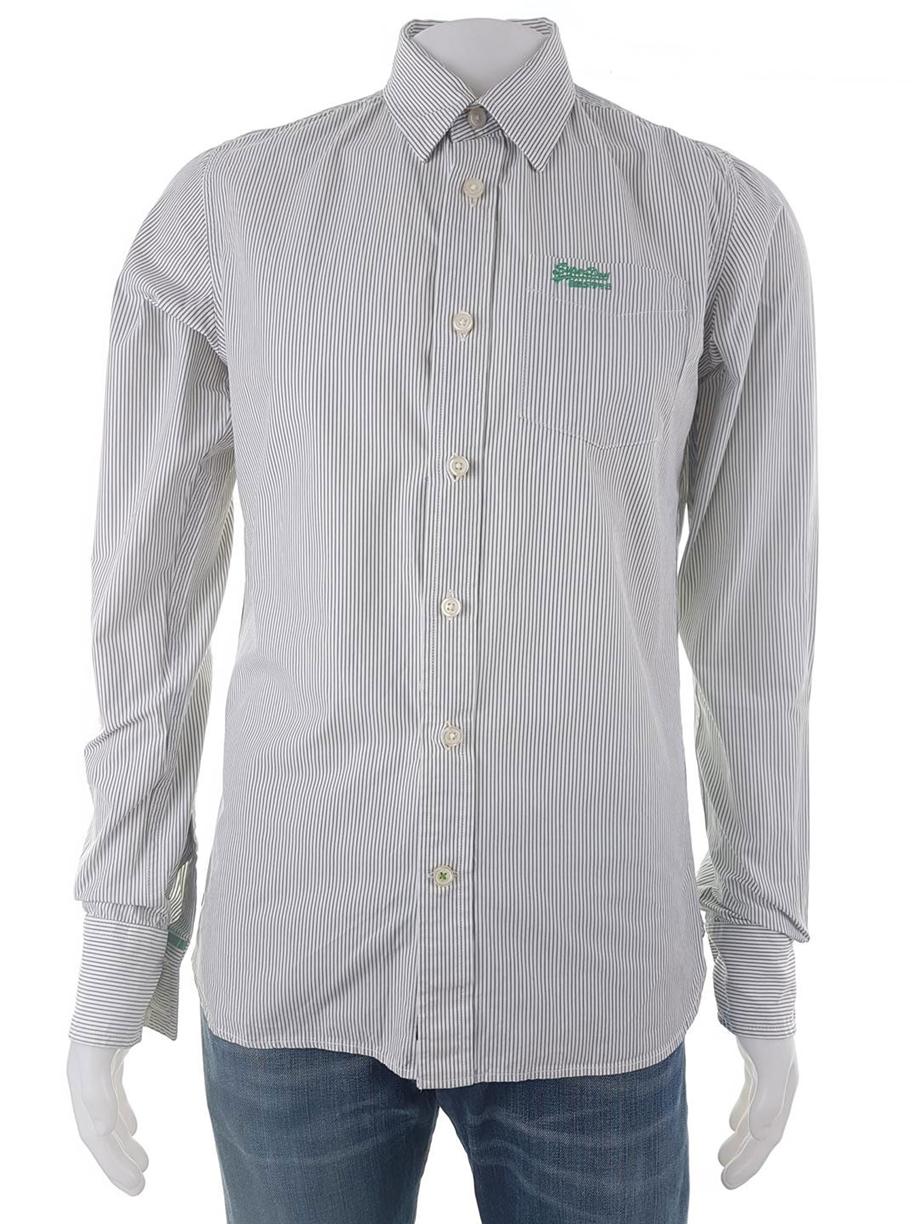 Superdry Rozmiar M Kolor Szary Kołnierz Męska Koszula Casual Długi rękaw Materiał Bawełna 100%