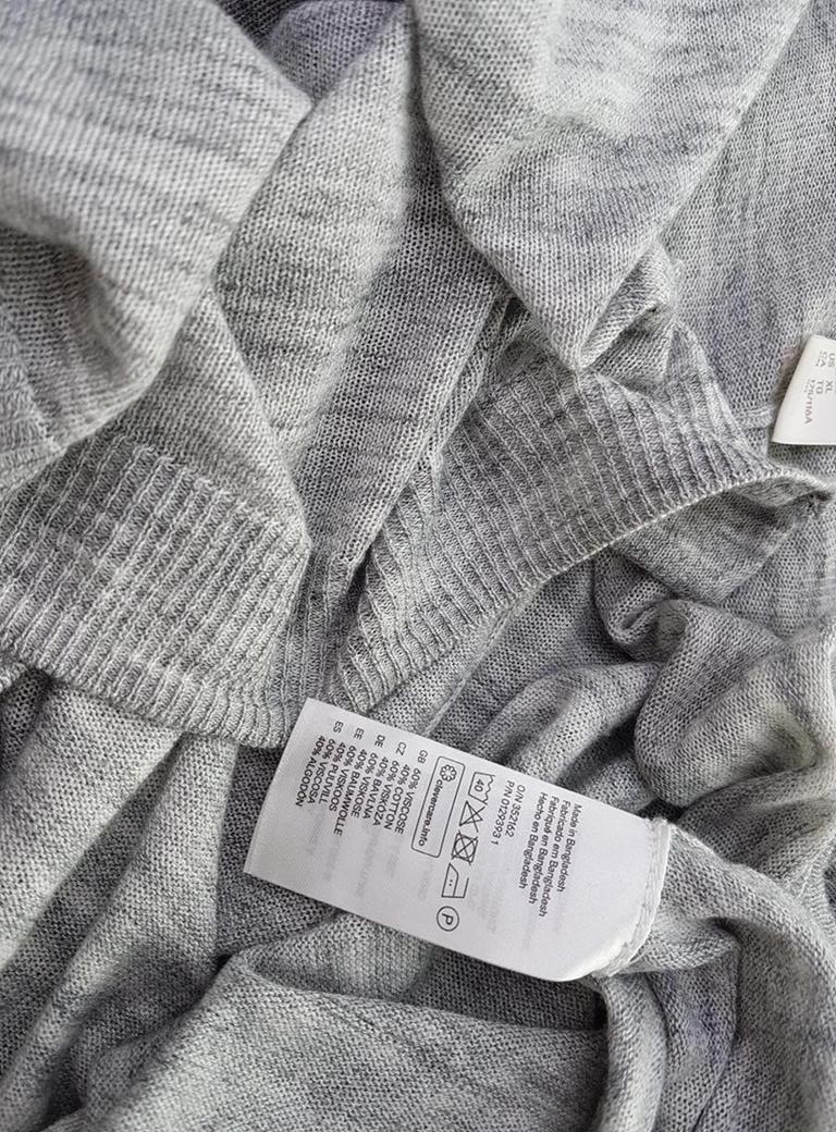 20190207_092432.jpg Rozmiar XL Kolor Szary W serek Długi Otwarty Kardigan Długi rękaw Materiał Wiskoza Cienka dzianina