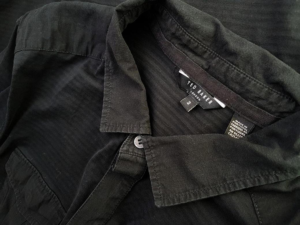 20190207_095318.jpg Ted Baker London Rozmiar 3 Kolor Czarny Kołnierz Koszulka Polo Krótki rękaw Materiał Bawełna 100%